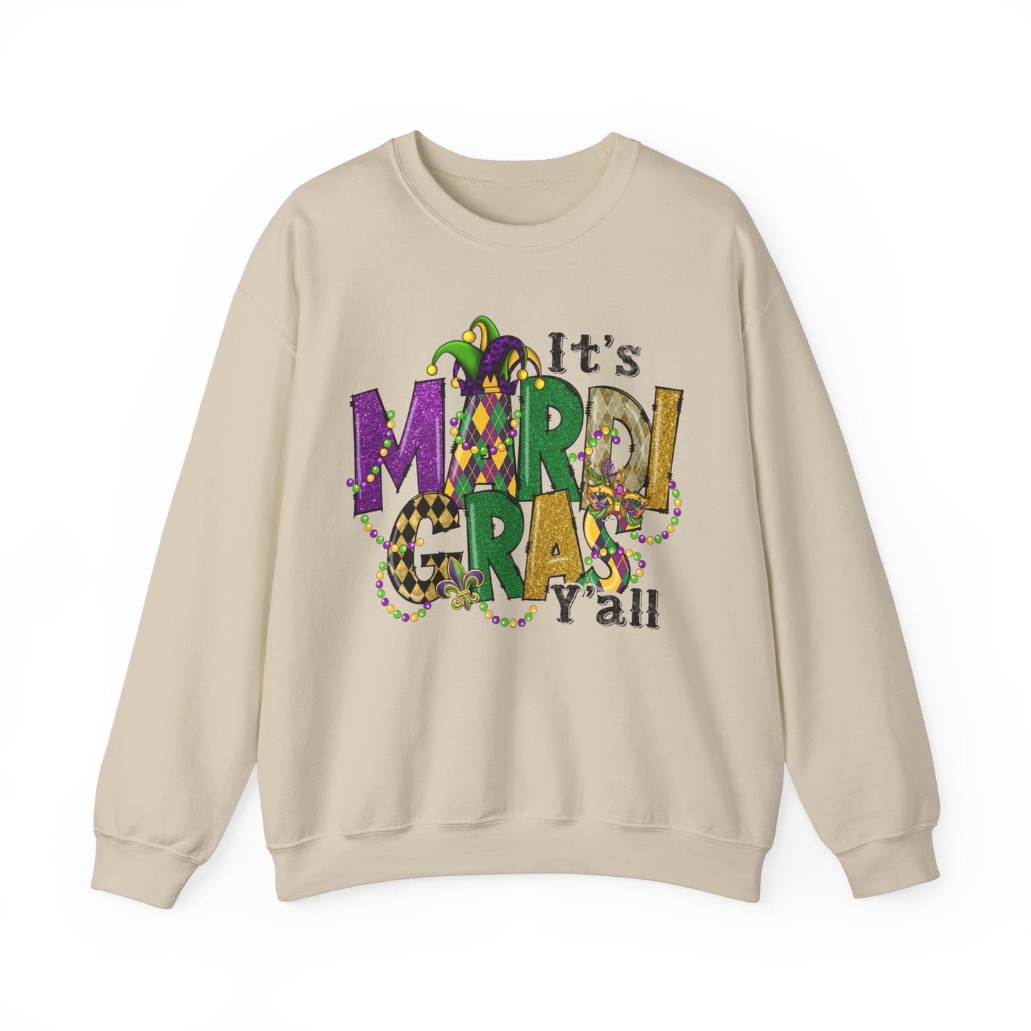 It's Mardi Gras Yall Crewneck Sweatshirt