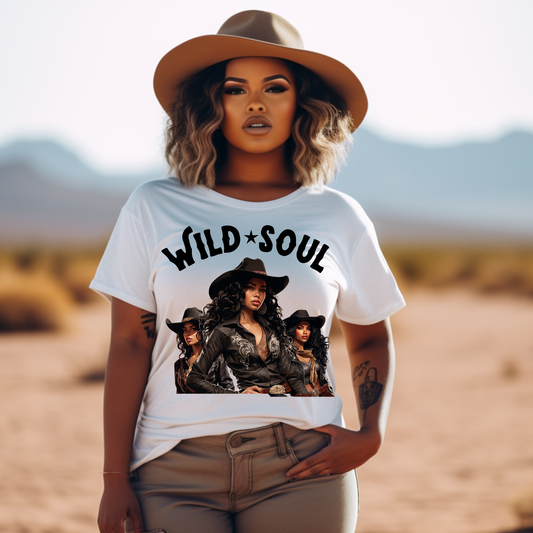 Wild Soul Melanin Cowgirl Shirt Western Graphic Tee Long Live Cowgirls Rodeo Attire Country Music Tee Black Cowgirl Shirt